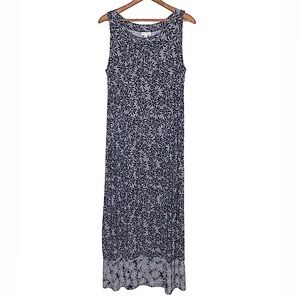 J Jill sleeveless maxi dress gray & navy
